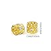 Honbay 20PCS Gold Rhinestone Hair Rings Dreadlocks Beads Braid Hair Cuffs Braiding Hair Jewelry (Triangle Hollow Out)