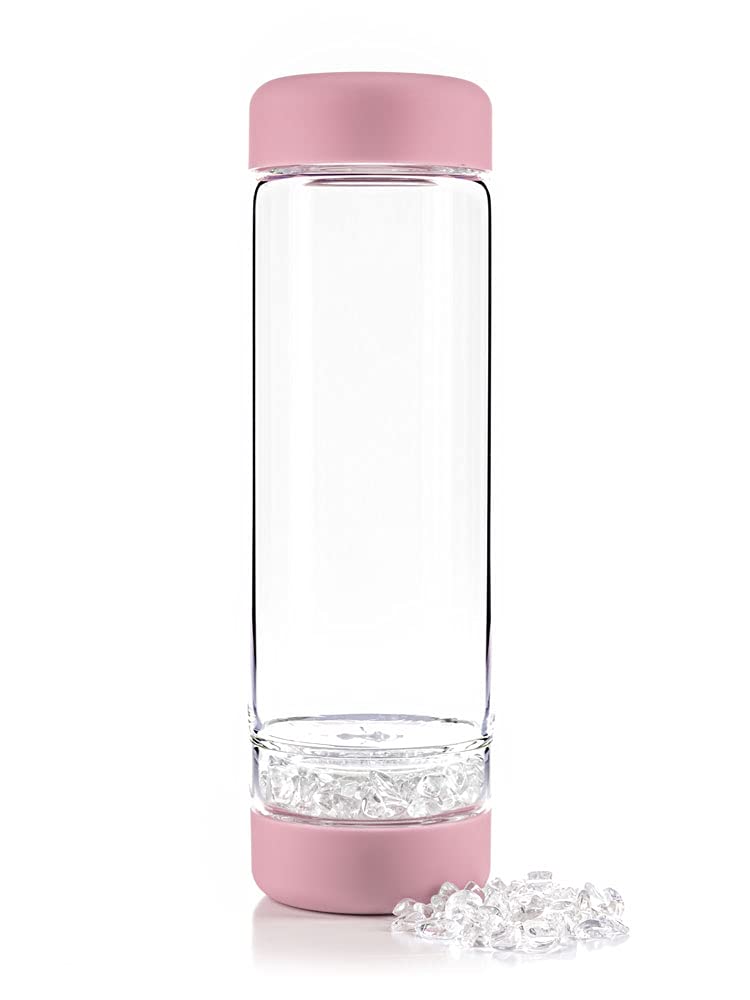 VitaJuwel inu! CRYSTAL blossom rose | The Original DIY Crystal Water Bottle with Clear Quartz — image 1
