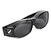 Over Glasses Sunglasses - Fitover Sunglasses with 100% UV Protection - By Pointed Designs (Black)