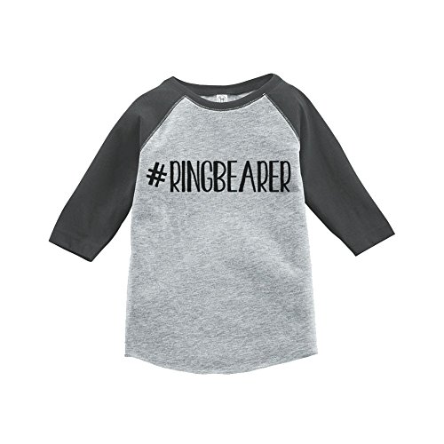 Custom Party Shop Ring Bearer Kids Wedding Raglan Tee 2T Grey