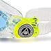 Aqua Sphere Kayenne Junior Swim Goggles with Blue Lens (Clear/Lime). Swimming Goggles for Kids.