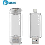 Xcomm iPhone USB Flash Drive 32GB with Lightning Connector and USB 3.0 For iPhones, iPads &amp; Computers- (Silver/32GB)