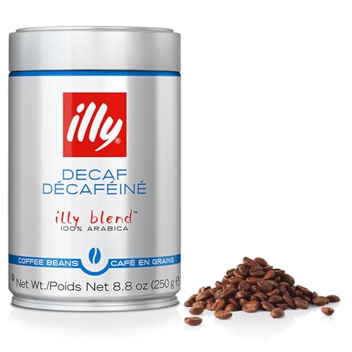 illy Decaf Whole Bean Coffee, Classic Medium Roast Gourmet Blend, 100
