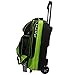 Pyramid Path Triple Premium Deluxe Roller with 5 Accessory Pockets Bowling Bag (Black/Lime Green)