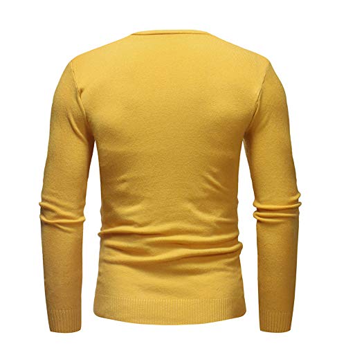 GREFER Fashion Men's Sweater Autumn Winter Pullover Slim Jumper Knitwear Outwear T Shirts - Thumbnail 2