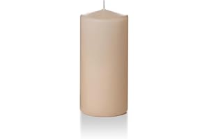 Yummi 3" x 6" Sandstone Round Pillar Candles - 3 per Pack