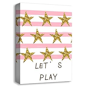 Pink for Little Girl Home Artwork for Kids Bedroom