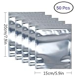 ANYQOO 50pcs Premium Antistatic Resealable Bag Anti Static Bag for SSD HDD and Other Electronic Devices (50pcs 15X20cm/5.9X7.9inches)