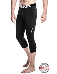 Apparel: [DRSKIN] Tight 3/4 Compression Pants Base Layer Running Pants Men Women (L, BB807)