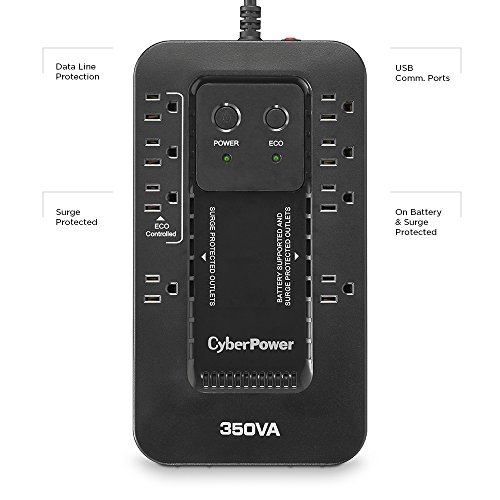 CyberPower-EC350G-Ecologic-350VA255-Watts-Energy-Efficient-Desktop-UPS