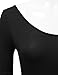 Doublju Scoopneck Rayon & Ribbed Knit Bodysuit For Women With Plus size (Made In USA)