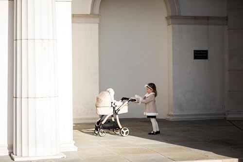 Roma Egg - Hush Violet Dolls Pram & Pushchair, Adjustable Handle 60-78cm, 2-in-1 Seat Unit/Carry Cot, Lightweight, Suitable for Dolls Up to 57cm, Gloss Lilac Chassis