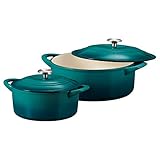 Tramontina 80131/679DS Enameled Cast Iron Covered Round Dutch Oven Combo