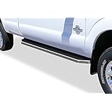 APS iBoard 6-inch Aluminum (Polished Flat Style) Running Boards Nerf Bars Side Steps Step Rails Compatible with 1999-2016 Ford F250 F350 Super Duty Crew Cab Pickup 4-Door & 1998-2005 Excursion