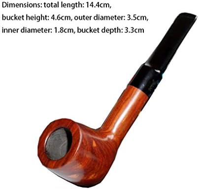 Zwq&zj Wooden pipe, manual straight pipe, red sandalwood pipe, men's smoking set