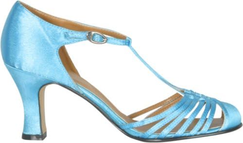 Women's Blue 20s Style Strap Shoes (Sz Large 9-10)