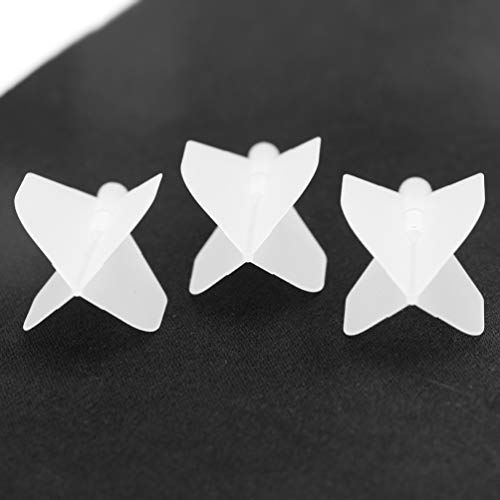CUESOUL TERO AK4 Standard Dart Flights with 7 Colors,Set of 3 pcs (Black) (Clear)
