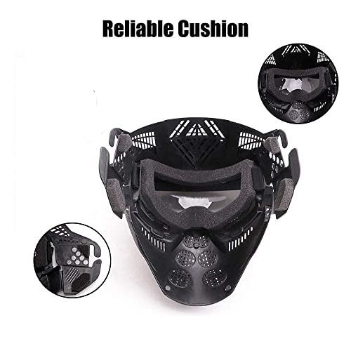 NINAT Airsoft Mask Tactical Masks Full Face with Greylens Lens Goggles