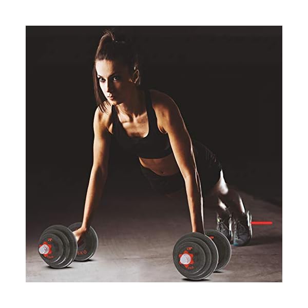 DD-home Adjustable Dumbbell Barbell Lifting Set 50Kg/110Lb Exercise & Fitness Dumbbells Free Weight Set with Connecting… - Image 3