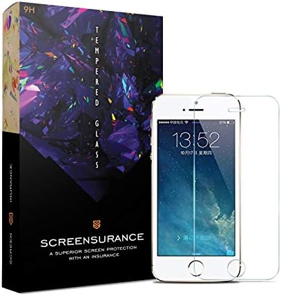 SCREENSURANCE's Clear Tempered Glass for Apple iPhone 5 5s SE 4inch (1 Piece) Feature Packed TOP Notch Quality Screen Guard with Free Lifetime Guarantee