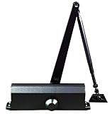 Global Door Controls Compact Commercial Door Closer In Duronotic With Adjustable Spring Tension And Backcheck - Size 4