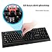 VELOCIFIRE Full Size Wireless Mechanical Keyboard, 104-key with Tactile Outemu Brown Switches for Copywriters, Typists, Programmers(No Backlit)