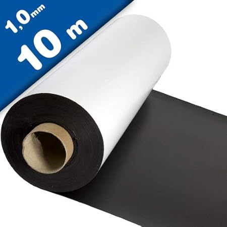 Magnetfolie weiß matt beschichtet 1mm x 1m x 10m - Meterware - Rolle ...