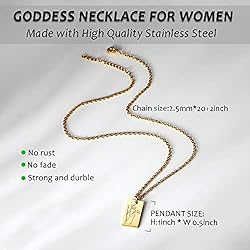 Susook Goddess Necklace for Women 18K Gold Plated