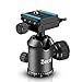 Zecti Professional Metal 360 Degree Rotating Panoramic Tripod Ball Head with Quick Shoe Plate and Bubble Level,up to 20pounds/9kg,for All Tripod,Monopod,Slider,DSLR Camera,Camcorder