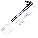 Himal Outdoors 2 PCS Adjustable Travel Hiking Walking Stick Trekking Pole with EVA Foam Handle,Quick Adjust Flip-lock - Cork Grip, Padded Strap (Blue-Silver)