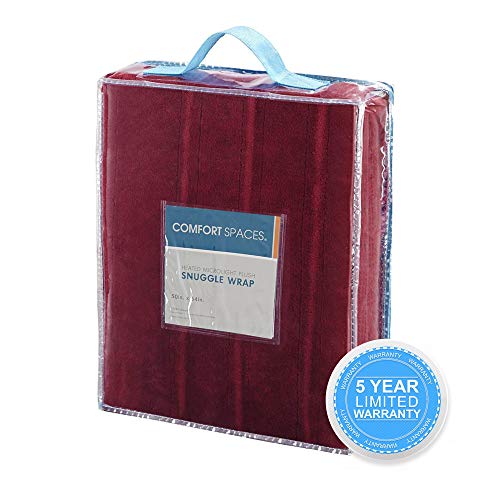 Comfort Spaces Luxury Microplush Electric Wrap Blanket Super Soft and