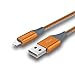 iPhone Cable , IMKEY Apple MFi Certified 10 Feet Braided Lightning to USB Cable for iPhone X / 8 / 8 Plus / 7 / 7 Plus / 6 / 6 Plus / 5 / 5S ,iPhone SE, iPad, iPod (Orange)