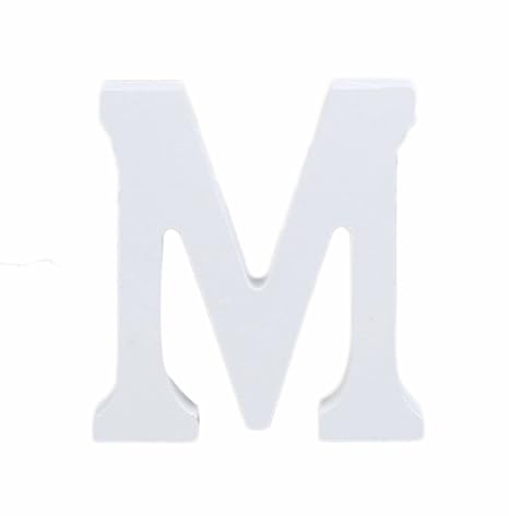 weimay 3D Höhe 8 cm DIY Holz Buchstaben weiß Alphabet für Hochzeit Büro Geburtstag Home Dekorationen M