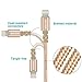 Maitron Phone Charger,3PACK (6FT) Nylon Braided Charging Cable Cord USB Cable Charger Compatible Phone X 8 8 Plus 7 7Plus 6s 6sPlus 6 6Plus 5 5s 5c SE Pad Pod and More (Gold)