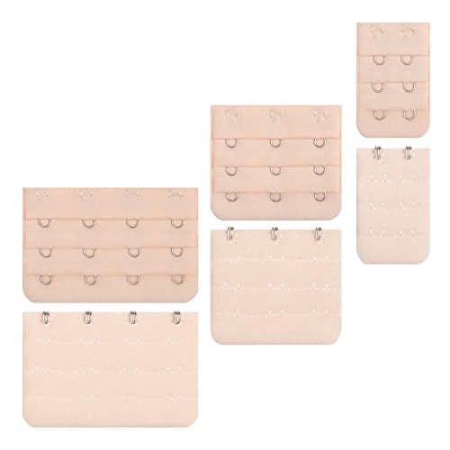 Bra Extender 2Hooks/3Hooks/4Hooks Bra Strap Extensions 9Pack(Black,White,Beige) - Thumbnail 6