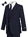 Bello Giovane Boys Navy Formal Dress Slim Suit Set (Free Bow Tie)