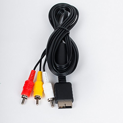 AV Video Cable Cord Compatible for PlayStation PS1 PS2 PS3 TV Game 6 ft by EVORETRO