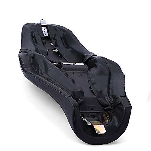 Motorcycle Front Rear Seat Rider Passenger Leather Cushion for Harley Davidson Sportster 883 XL1200,by ECLEAR - Black