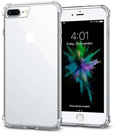 iPhone 8 Plus Case, iPhone 7 Plus Case, Hybrid Protective Dual Layer Shockproof Case with Hard PC Bumper + Soft TPU Clear Backing