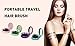 Louise Maelys 4pcs Round Folding Pocket Hair Brush Mini Hair Comb with Makeup Mirror for Travel Candy Color
