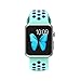 For Apple Watch Band, Wearlizer Soft Silicone Sport Replacement Strap for both Series 1 and Series 2 - 38mm Green and Blue