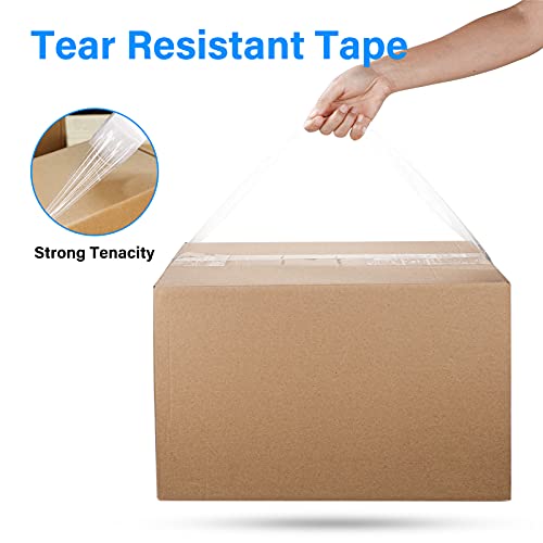 ORDORA Packing Tape, 8 Rolls Clear Packaging Tape for Moving Boxes, 520YD Total Super Sticky Shipping Tape Refill Rolls, 2.8MIL Heavy Duty Packing Tape Rolls, 2IN Width Moving Tape, Boxing Tape