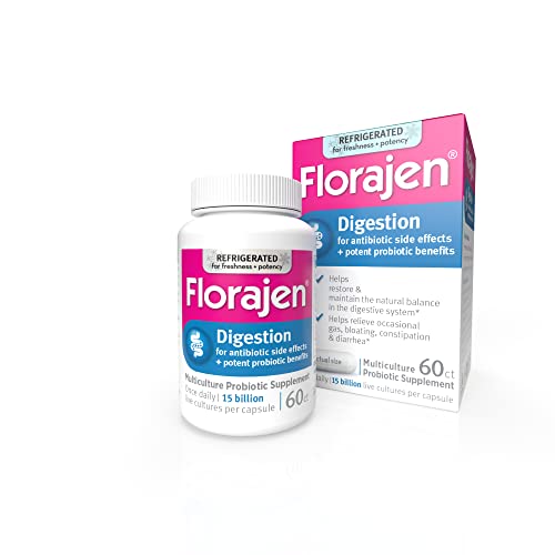 Florajen Digestion Probiotics, Gut Health Supplement with Constipation