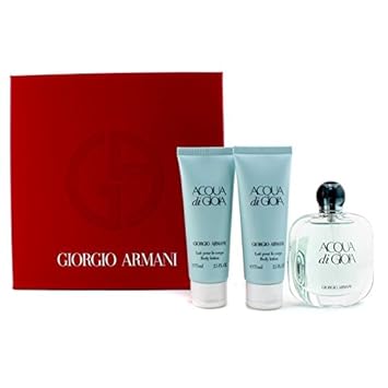 Amazon Com Acqua Di Gioia Coffret Eau De Parfum Spray 50 Ml 1 7oz 2 X Locion Corporal 75 Ml 2 5oz 3pcs Beauty