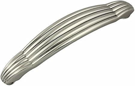 Art Deco Satin Chrome Drawer Pull Handle Centers 4 1 2 Antique