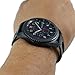 For Samsung Gear S3 Watch Strap,Solid Leather Wristband Band Bracelet Quick Replacement Cross Watchband (Black)
