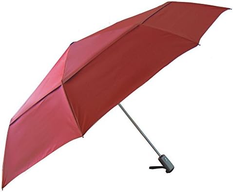 Automatic Open Golf Umbrella Compact &amp; Lightweight Rain/Wind Resistant Double Canopy Vented Golf-sized Large Travel Umbrella with Small Folding Length
