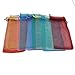 ZXUY Wedding Party Favor Satin Drawstring Organza Bags Pouch (100Pcs,Random Color)