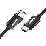 UGREEN Mini USB Type C Cable, USB C to Mini USB Cable for Digital Camera, MP3 Player and More Mini B USB Devices (Black)