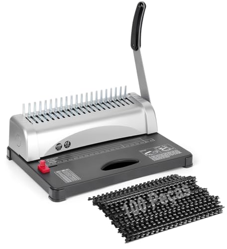 21 Furos Máquina de Encadernação, 3-5MM Margem, Encadernadora Perfuradora para Espiral, Suporte para Papel A4 E A5, 21 Furos Máquina de Encadernação, Corte 12 Folhas Ao Mesmo Tempo